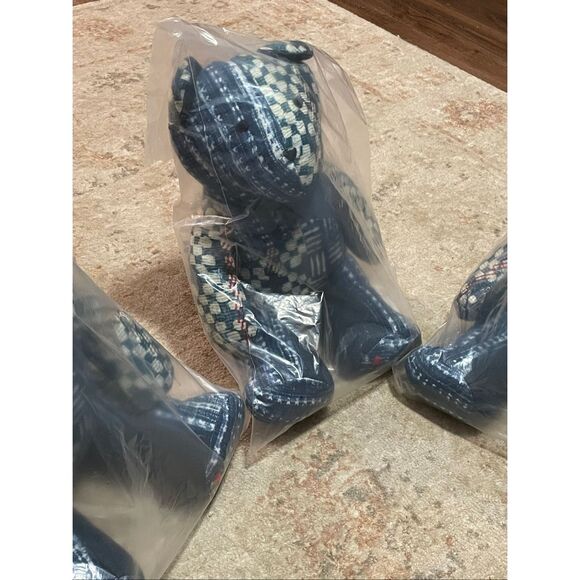 Pottery Barn Nelson Patchwork Teddy Shaped Pillow NIP - Picture 10 of 13